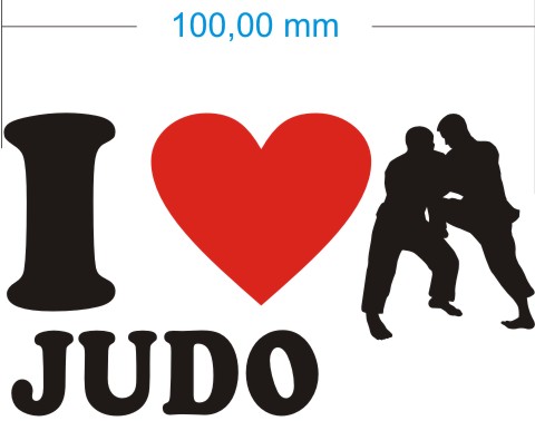 ich liebe judo aufkleber