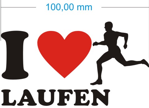 laufen aufkleber joggen