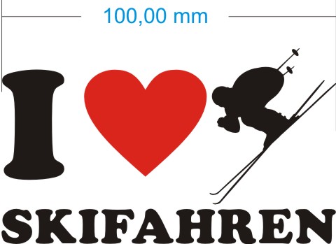 skifahren aufkleber