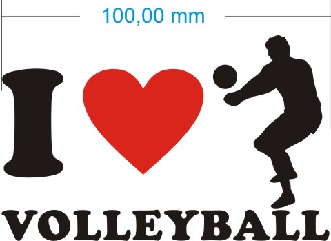 volleyball aufkleber