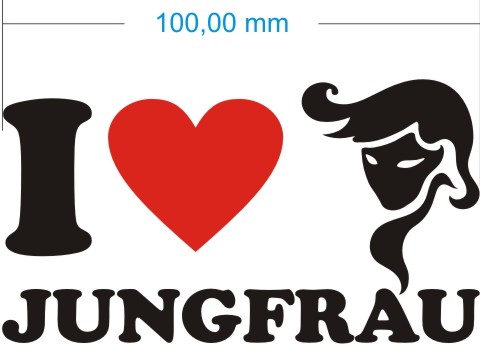 love jungfrau virgo aufkleber