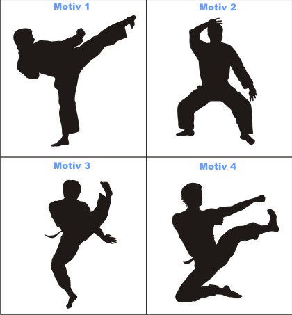 karate aufkleber