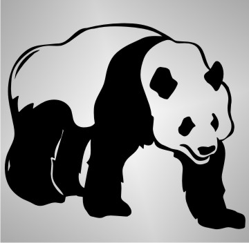 panda aufkleber