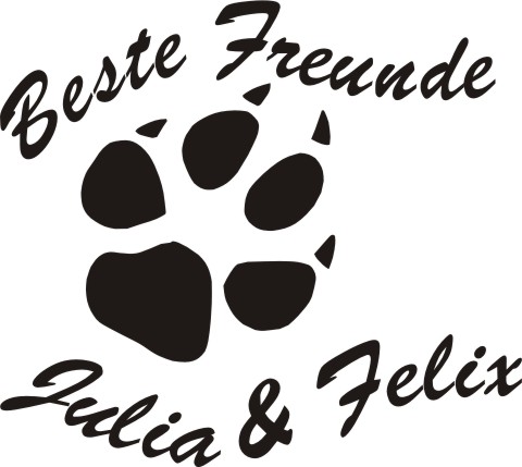 hundeaufkleber beste freunde