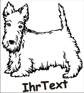 scottish terrier hundeaufkleber