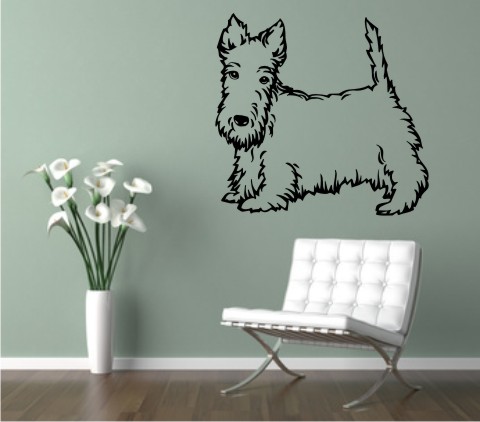 wandtattoo scottish terrier 02 hund