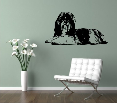 wandtattoo shih tzu, shitzu dr hund