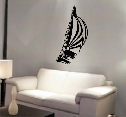 wandtattoo segelboot sailboat schiff