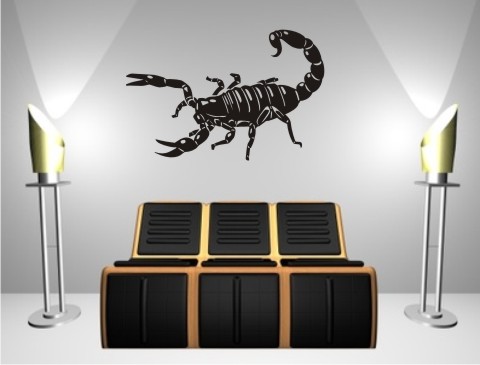 skorpion wandtattoo
