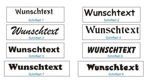 wunschaufkleber schriftarten